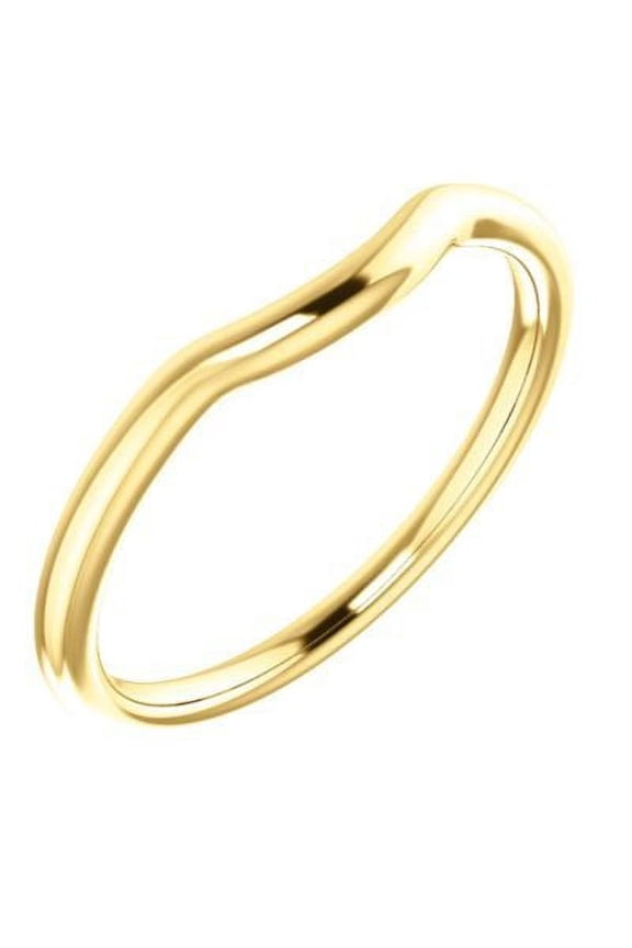 14k Yellow Gold Contour Band Ring -- Size 6.5 - 1.9 Grams