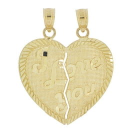 14K discount Gold Love Couple Charm Pendant