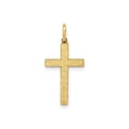 thumbnail image 1 of 14k Yellow Gold Cross Pendant for Women with Heart Pattern, Polished Religious Charm Symbolizing Faith and Love, Christian Spiritual Jewelry for Everyday or Special Occasion Wear, 1 of 6