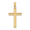 thumbnail image 1 of 14k Yellow Gold Cross Pendant for Women or Unisex Wear, Polished Religious Charm, Christian Catholic Symbol of Faith, Jewelry for Spiritual Devotion and Daily Style, 1 of 3