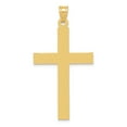 thumbnail image 1 of 14k Yellow Gold Cross Pendant for Men and Women, Polished Minimalist Christian Necklace, Catholic Religious Jewelry Symbolizing Faith, 1 of 6