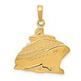 thumbnail image 1 of 14k Yellow Gold Cruise Ship Pendant Charm, 1 of 1