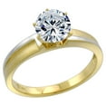 thumbnail image 1 of 14k Yellow Gold Cubic Zirconia Ladies Solitaire Engagement Ring Round Brilliant cut 7mm size 8.5, 1 of 2