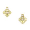thumbnail image 1 of 14k Yellow Gold Cubic Zirconia Medium Kite Screw-Back Earrings - Measures 9x8mm, 1 of 2