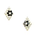thumbnail image 1 of 14k Yellow Gold Cubic Zirconia Medium Kite Shape Screw-Back Earrings - Measures 9x6mm, 1 of 2