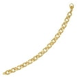 thumbnail image 1 of 14k Yellow Gold Curb Chain Design with Diamond Cuts Bracelet 7.25 in, 1 of 2