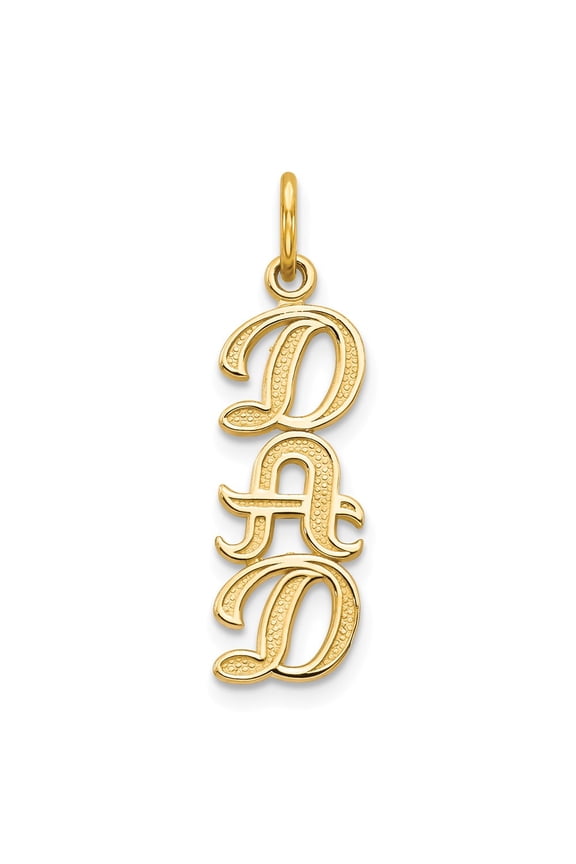 14k Yellow Gold DAD Charm Pendant
