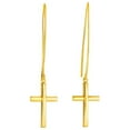 thumbnail image 1 of 14k Yellow Gold Dangle Cross Earrings, 1 of 2