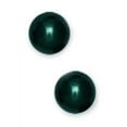 thumbnail image 1 of 14k Yellow Gold Dark Grey 6mm Round Crystal Pearl Earrings, 1 of 2