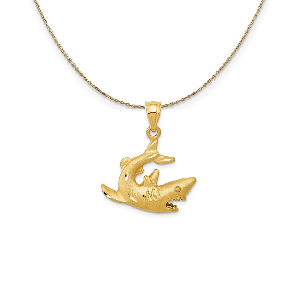 ICEDIAMOND Luxury Lab Diamond Big Shark Pendant Necklace, Iced Out Full  Super Shiny 5A Zircon with Cuban Link Chain, Gold Plated Hip Hop Jewelry  for Men Women (Gold,18''Cuban) : Amazon.ca: Clothing, Shoes