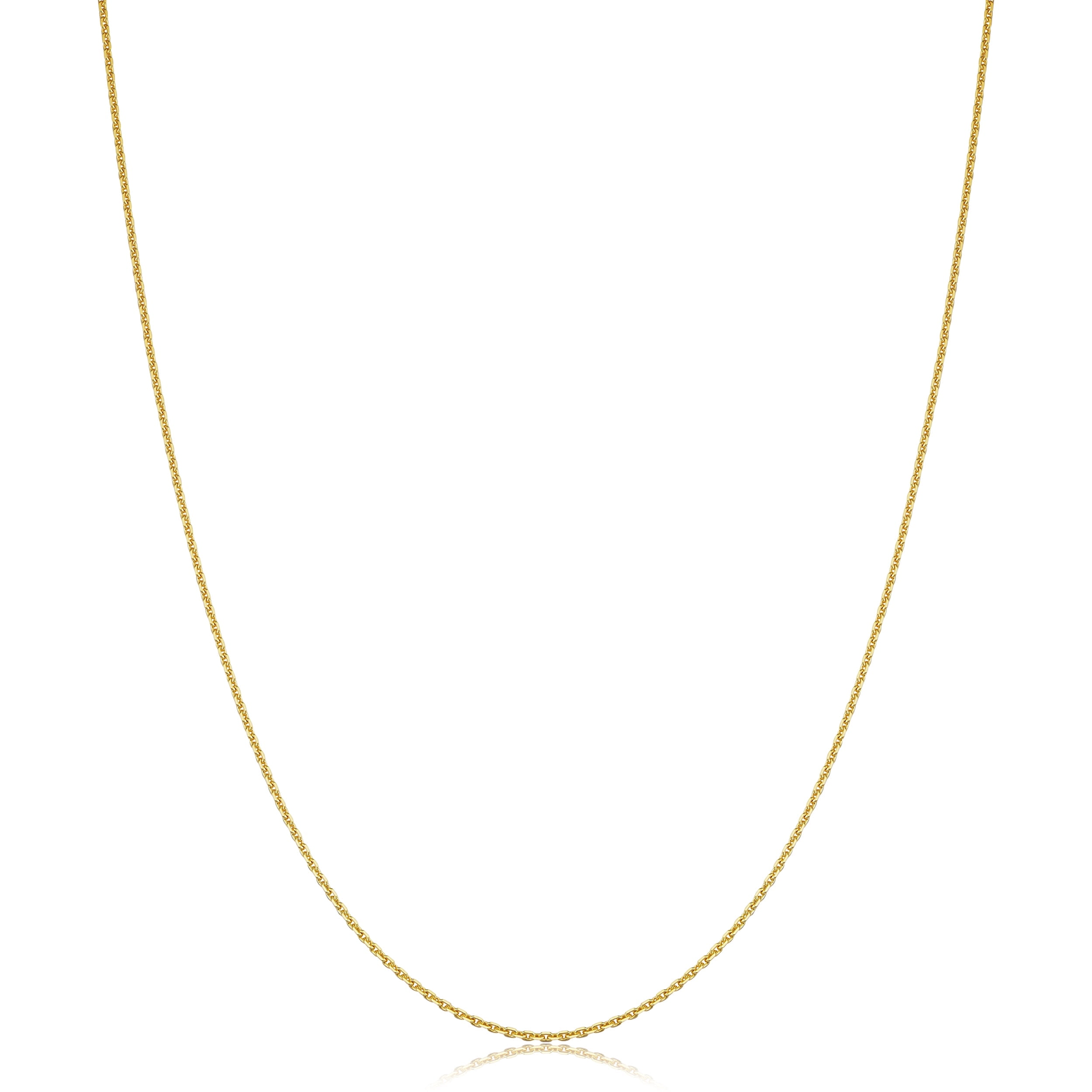 Kooljewelry 14Kイエローゴールド スクエアタイルカットアウト イニシャルペンダントネックレス (16または18インチに調整可) Kooljewelry 14Kイエローゴールド スクエアタイルカットアウト