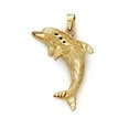 thumbnail image 1 of 14k Yellow Gold Dolphin Pendant Necklace Pendant for Women - 3.6 Grams, 1 of 2