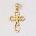 thumbnail image 1 of 14k Yellow Gold Double Cross Pendant, 1 of 4