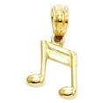 thumbnail image 1 of 14k Yellow Gold Double Notes Charm Pendant, 1 of 1