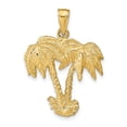 thumbnail image 1 of 14k Yellow Gold Double Palm Trees Pendant Charm, 1 of 4
