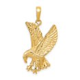 thumbnail image 1 of 14k Yellow Gold Eagle Charm Pendant, 1 of 4