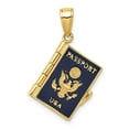 thumbnail image 1 of 14k Yellow Gold Enamel 3-D Passport Pendant, 1 of 5