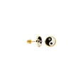 thumbnail image 1 of 14k Yellow Gold Enamel Yin-yang Earrings With Screw Back Stud Earring for Women, 1 of 2