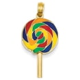 thumbnail image 1 of 14k Yellow Gold Enameled Lollipop Pendant, 1 of 4
