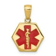 thumbnail image 1 of 14k Yellow Gold Enameled Medical Disk Pendant, 1 of 4