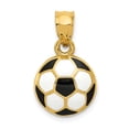 thumbnail image 1 of 14k Yellow Gold Enameled Soccer Ball Pendant Charm, 1 of 3