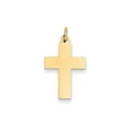 thumbnail image 1 of 14k Yellow Gold Engraveable Cross Charm - .7 Grams - Measures 15.2x30.9mm, 1 of 2