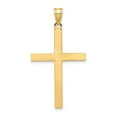 thumbnail image 1 of 14k Yellow Gold Engraveable Cross Charm - .9 Grams - Measures 20.8x41.8mm, 1 of 2