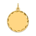 thumbnail image 1 of 14k Yellow Gold Etched .011 Gauge Engravable Round Disc Charm, 1 of 3