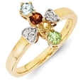 thumbnail image 1 of 14k Yellow Gold Family Jewelry Diamond Semi-Set Ring (14mm) - Size 4.5, 1 of 1