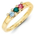 thumbnail image 1 of 14k Yellow Gold Family Jewelry Diamond Semi-Set Ring (4mm) - Size 5.5, 1 of 1
