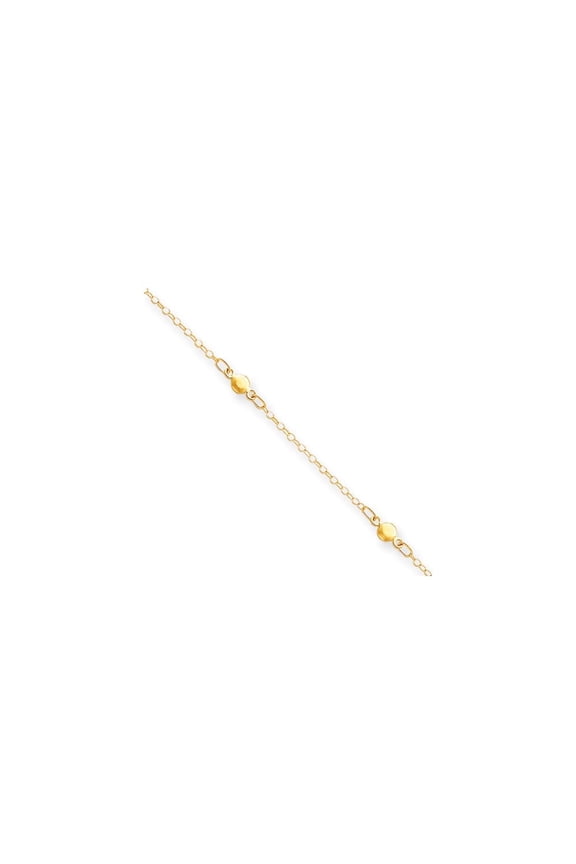 14k Yellow Gold Fancy Anklet