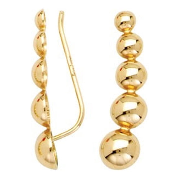 14k Yellow Gold Fancy Crawler Earrings - 1.8 Grams