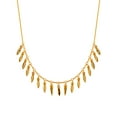 thumbnail image 1 of 14k Yellow Gold Fancy Dangle Adjustable Necklace 18 Inch Pendant Necklace for Women, 1 of 2