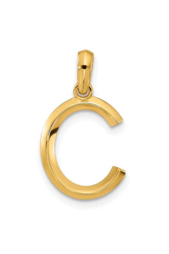 14k Yellow Gold Fancy Letter C