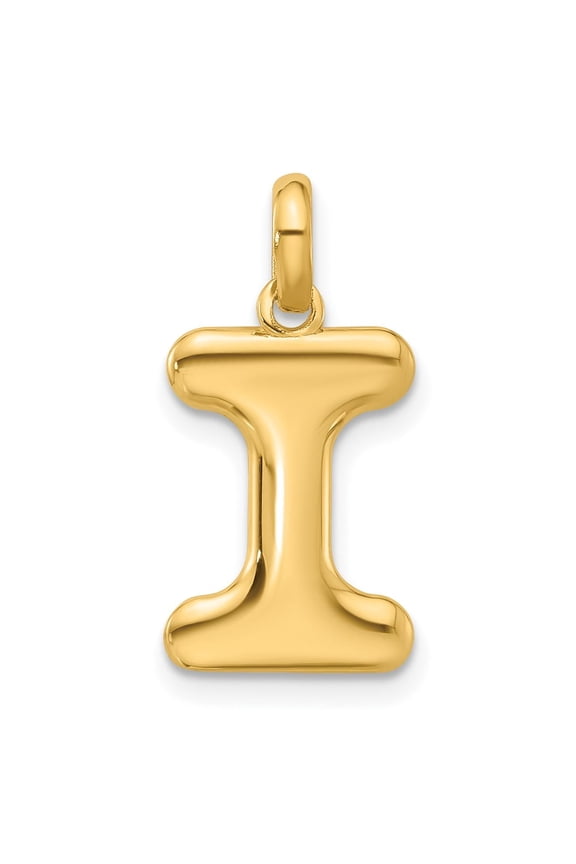 14k Yellow Gold Fancy Letter I