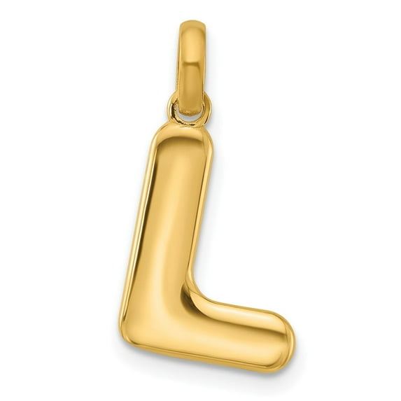 14k Yellow Gold Fancy Letter L