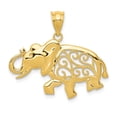 thumbnail image 1 of 14k Yellow Gold Filigree Elephant Pendant, 1 of 4