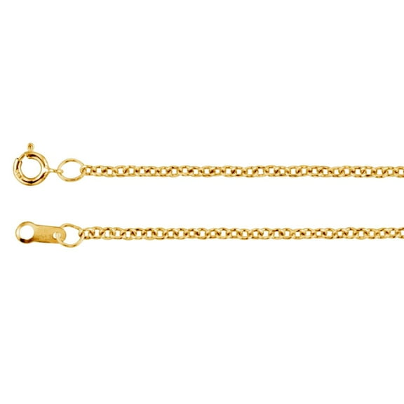 14k Yellow Gold Filled 1.5mm Necklace 30 Inch Cable Chain With Spring-Ring Chain Necklace for Women and Men
