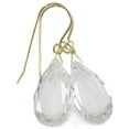 thumbnail image 1 of 14k Yellow Gold Filled Cubic Zirconia Earrings White Simulated Diamond Teardrops Thick Pear CZ Drops Designed for Adult Women, 1 of 5