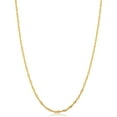 thumbnail image 1 of KoolJewelry 14k Yellow Gold Filled Singapore Chain Pendant Necklace (2 mm, 30 inch), 1 of 7