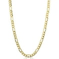 thumbnail image 1 of KoolJewelry 14k Yellow Gold Filled Solid Figaro Link Chain Necklace (4.2 mm, 36 inch), 1 of 8