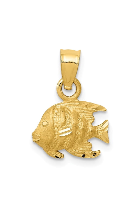14k Yellow Gold Fish Pendant