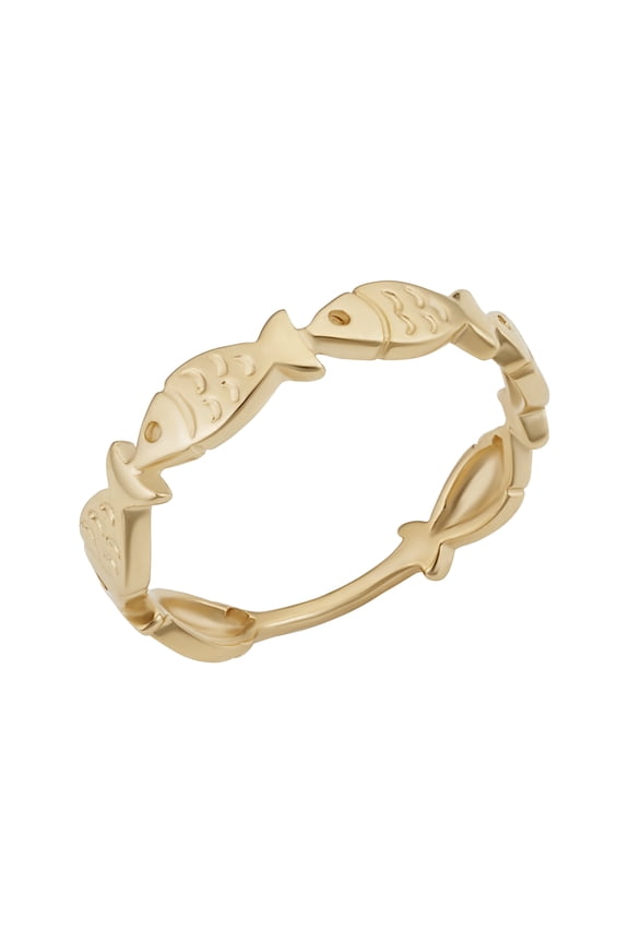 Au Naturale 14k Yellow Gold Fish Ring (size 6)