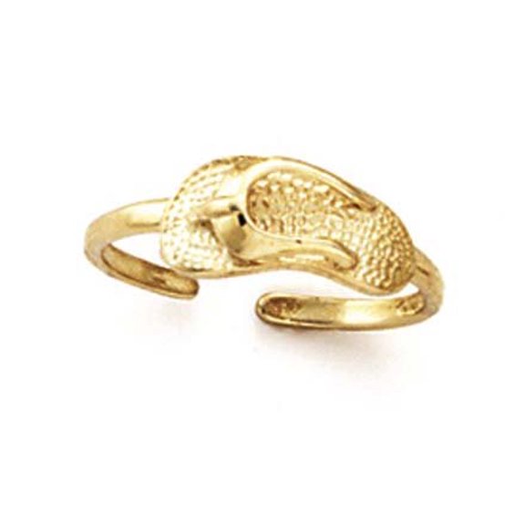 14k Yellow Gold Flip-Flop Toe Ring - 1.3 Grams