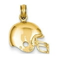 thumbnail image 1 of 14k Yellow Gold Football Helmet Pendant - 1.4 Grams - Measures 20x14mm Wide, 1 of 2