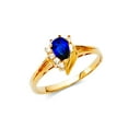 thumbnail image 1 of 14k Yellow Gold For Women Cubic Zirconia Ring Size 7 Ring - 1.6 Grams, 1 of 2