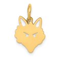 thumbnail image 1 of 14k Yellow Gold Fox Head Charm Pendant, 1 of 3