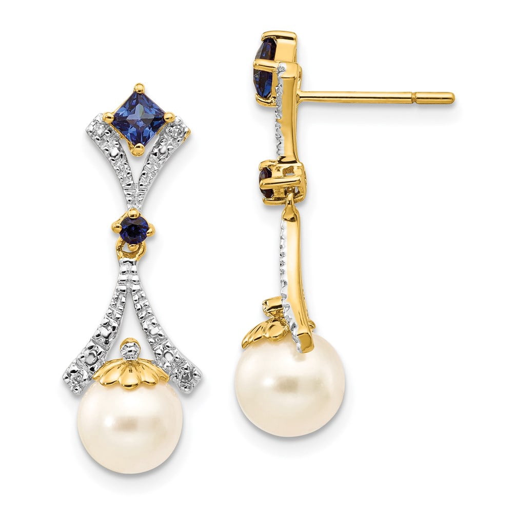 Pure By Nat Hailey Diamon Shaped Post Earrings 45980 - Gold
