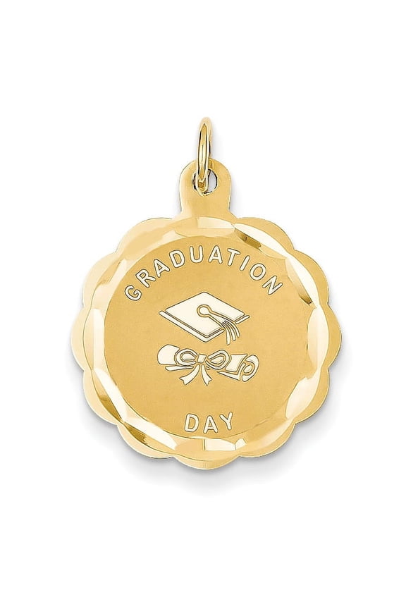 14k Yellow Gold GRADUATION DAY Charm Pendant