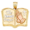 thumbnail image 1 of 14k Yellow Gold God Grant Me Peace The Serenity Prayer Pendant Strength Charm Jewelry Female Unisex, 1 of 3